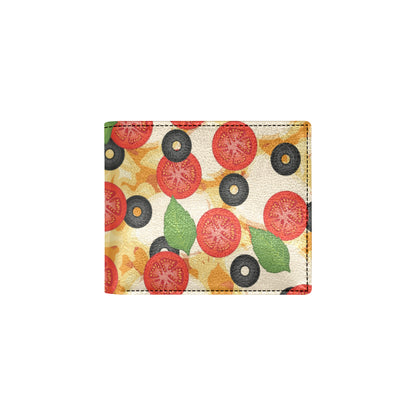 Pizza Pattern Print Design A05 Men's ID Card Wallet