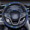 Alien Green UFO Pattern Steering Wheel Cover with Elastic Edge