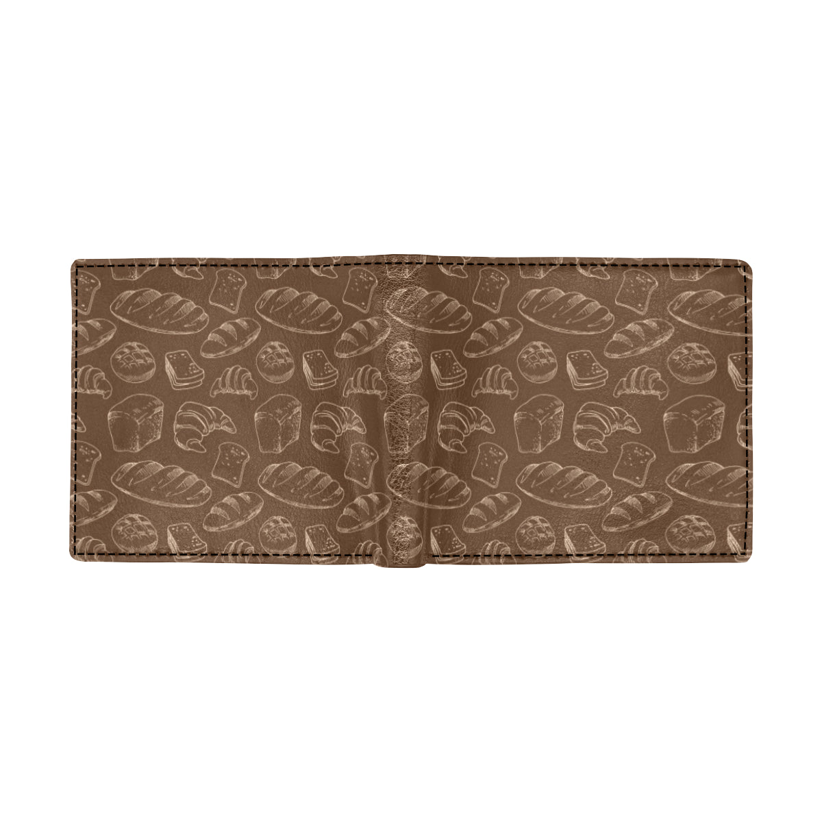 Bread Pattern Print Design 02 Men's ID Card Wallet