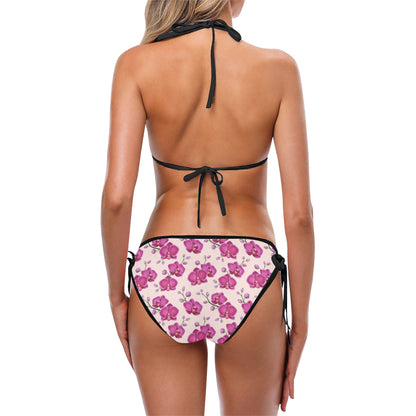Orchid Purple Pattern Print Design OR04 Bikini