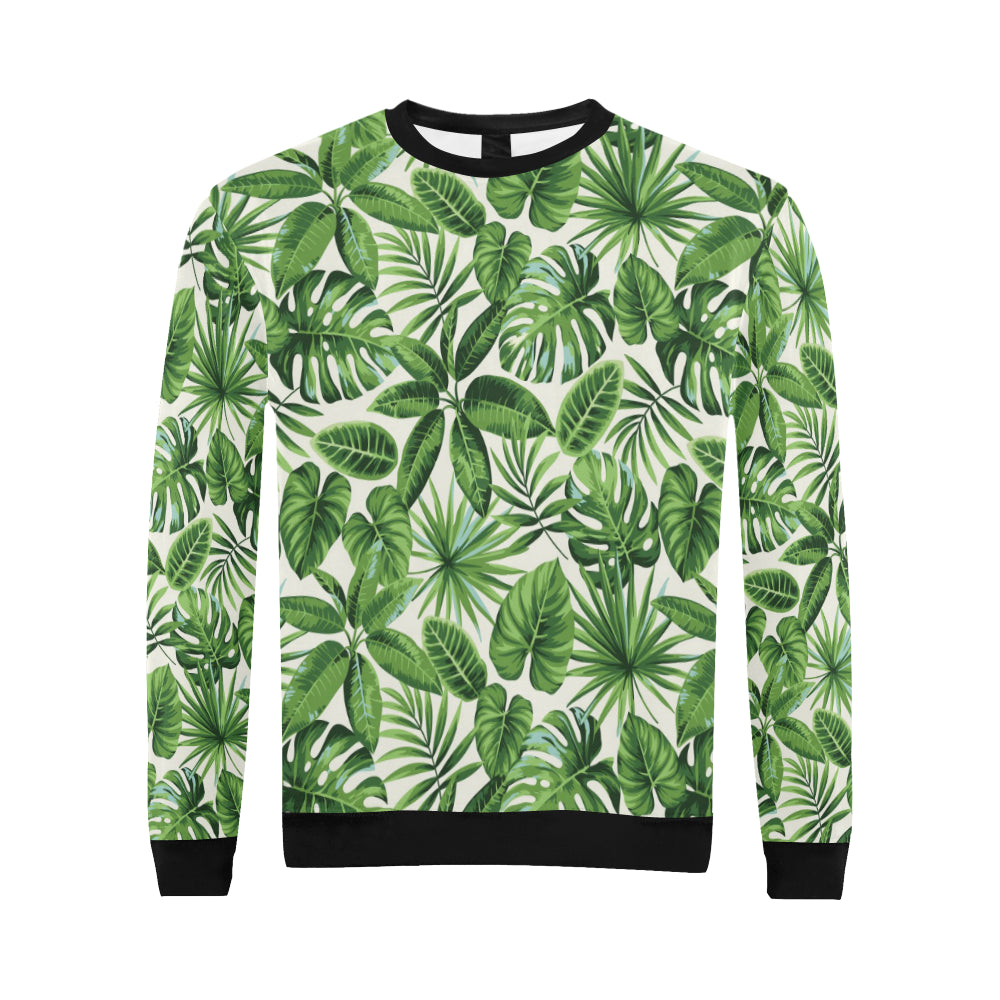 Tropical Flower Pattern Print Design TF013 Men Long Sleeve Sweatshirt