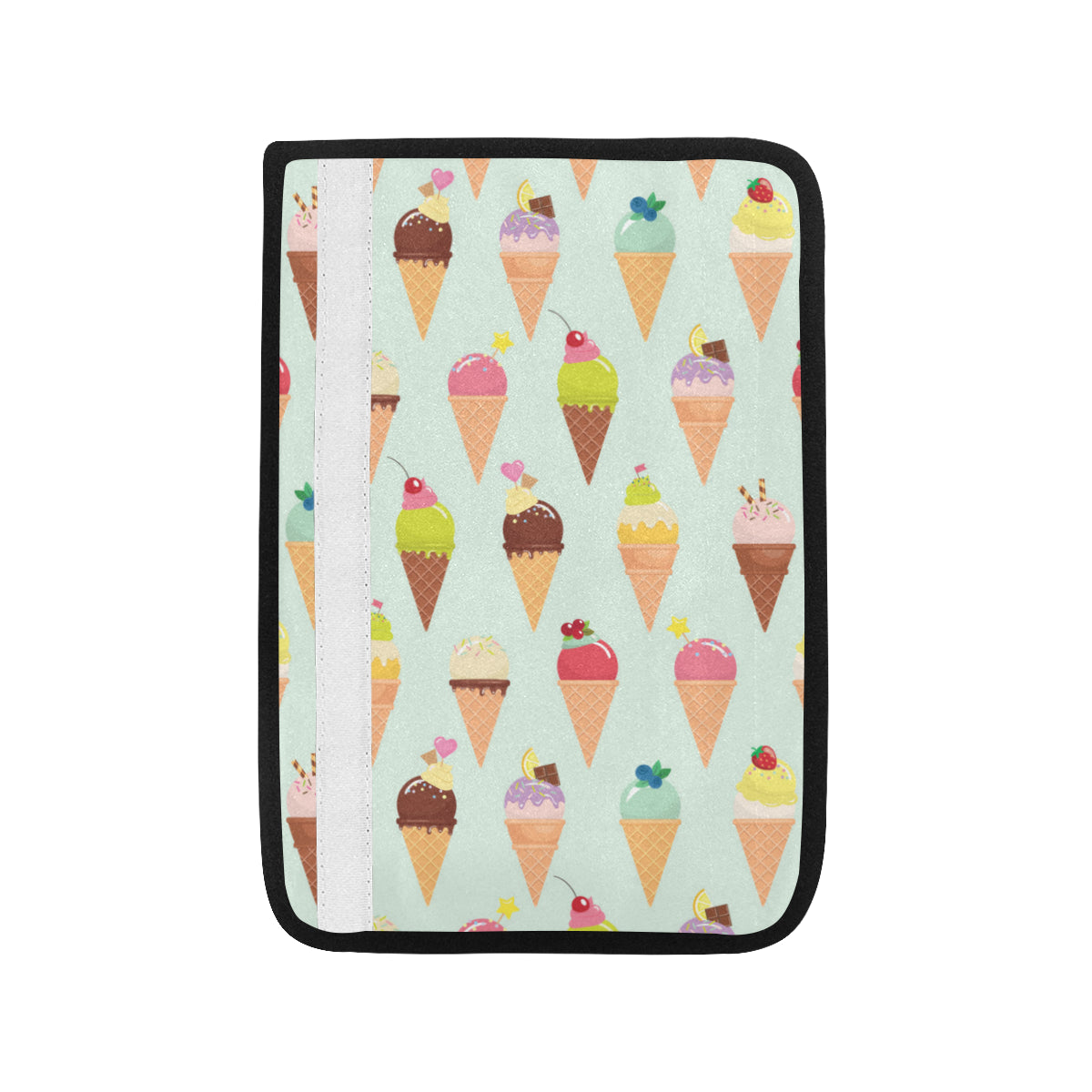 Ice Cream Pattern Print Design 03 Car Seat Belt Cover