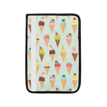 Ice Cream Pattern Print Design 03 Car Seat Belt Cover