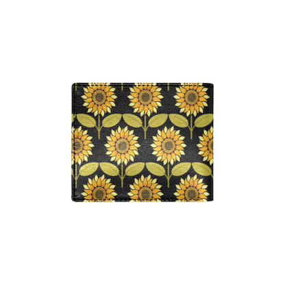 Sunflower Pattern Print Design SF015 Men's ID Card Wallet