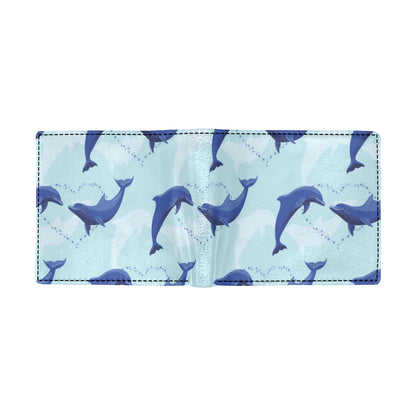 Dolphin Heart Pattern Men's ID Card Wallet