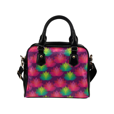 Lotus Pattern Print Design 02 Shoulder Handbag