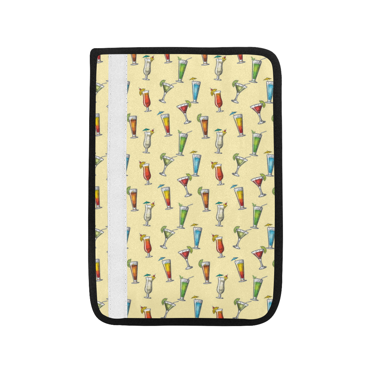 Cocktail Pattern Print Design 02 Car Seat Belt Cover