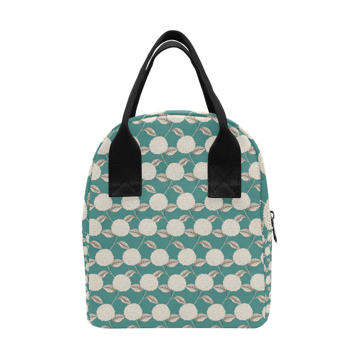Hydrangea Pattern Print Design HD03 Insulated Lunch Bag