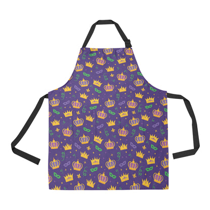 Mardi Gras Pattern Print Design 03 Apron with Pocket
