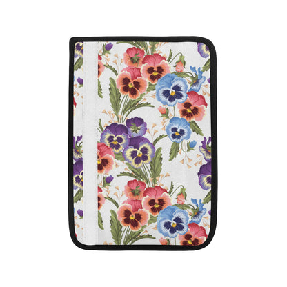 Pansy Pattern Print Design PS06 Car Seat Belt Cover