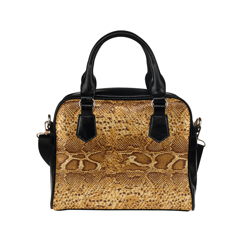 Python Brown Pattern Print Design A03 Shoulder Handbag