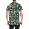 Cactus Pattern Print Design 05 Men's Short Sleeve Button Up Shirt