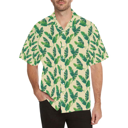 Banana Leaf Pattern Print Design 01 Men's Hawaiian Shirt