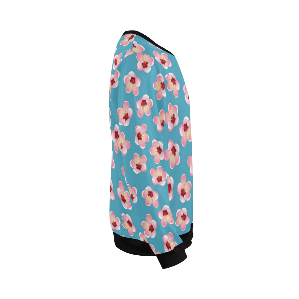 Cherry Blossom Pattern Print Design CB09 Men Long Sleeve Sweatshirt