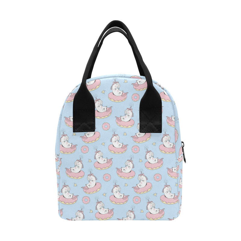 Donut Unicorn Pattern Print Design DN014 Insulated Lunch Bag