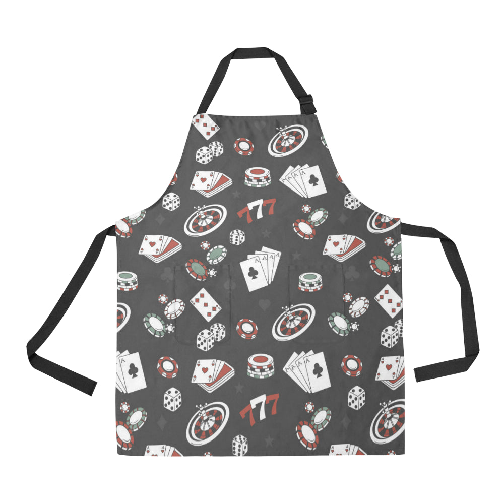 Casino Pattern Print Design 02 Apron with Pocket
