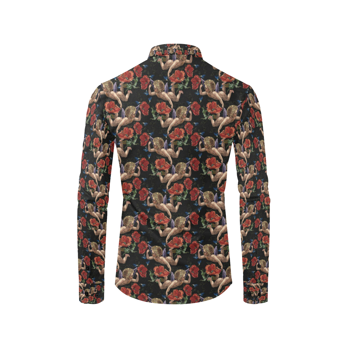 Cupid Pattern Print Design 05 Men's Long Sleeve Shirt