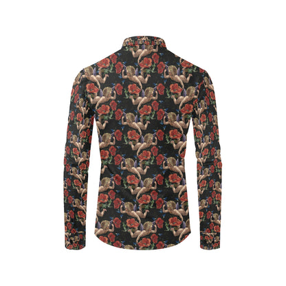 Cupid Pattern Print Design 05 Men's Long Sleeve Shirt