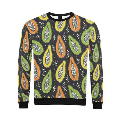 Papaya Pattern Print Design PP05 Men Long Sleeve Sweatshirt