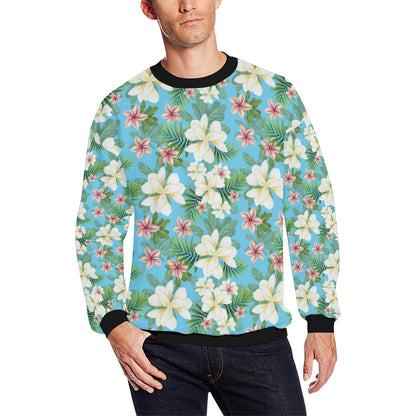 Plumeria Pattern Print Design PM028 Men Long Sleeve Sweatshirt