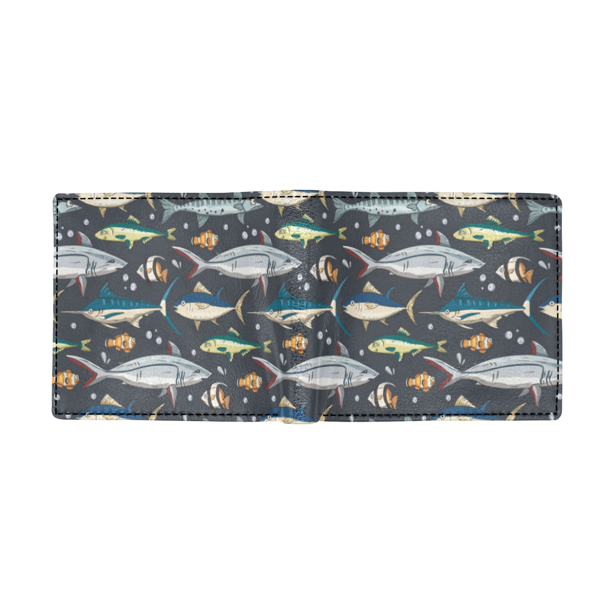 Swordfish Pattern Print Design 04 Men's ID Card Wallet