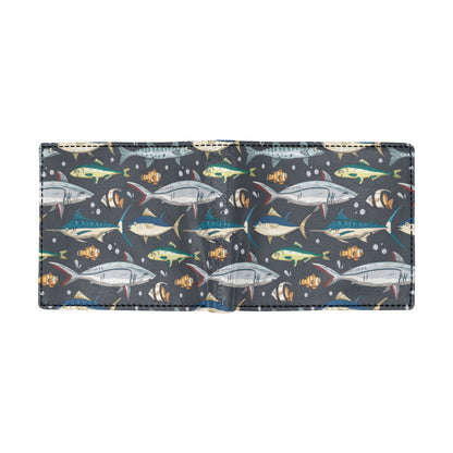 Swordfish Pattern Print Design 04 Men's ID Card Wallet
