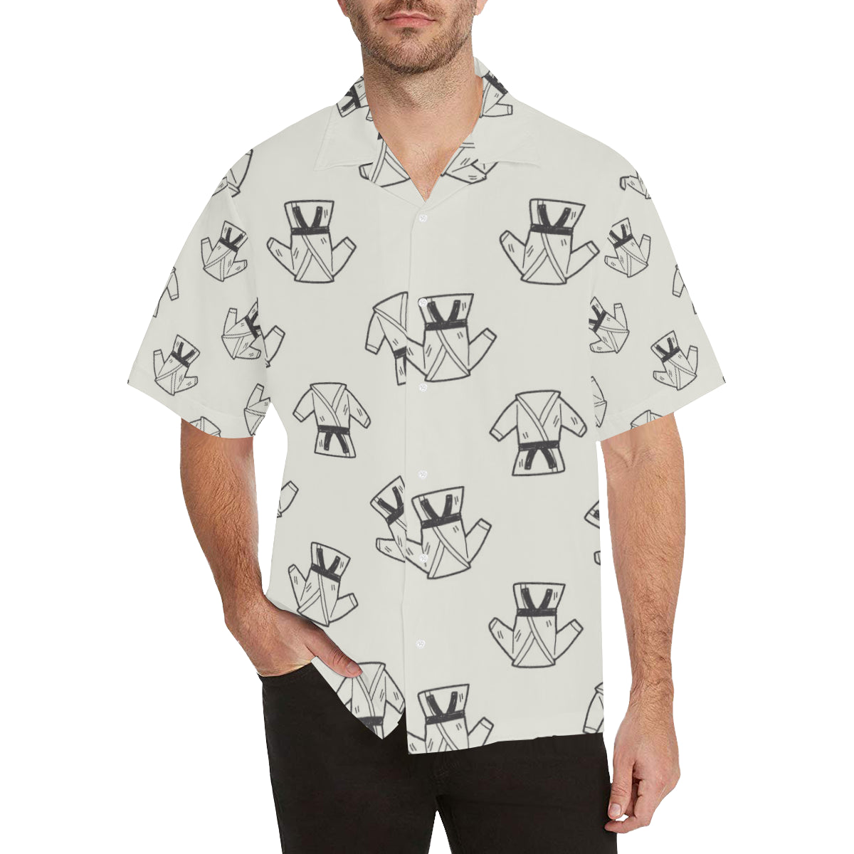 Karate Pattern Print Design 01 Men's Hawaiian Shirt