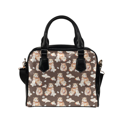 Hamster Pattern Print Design 03 Shoulder Handbag