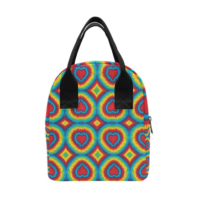 Tie Dye Heart shape Insulated Lunch Bag