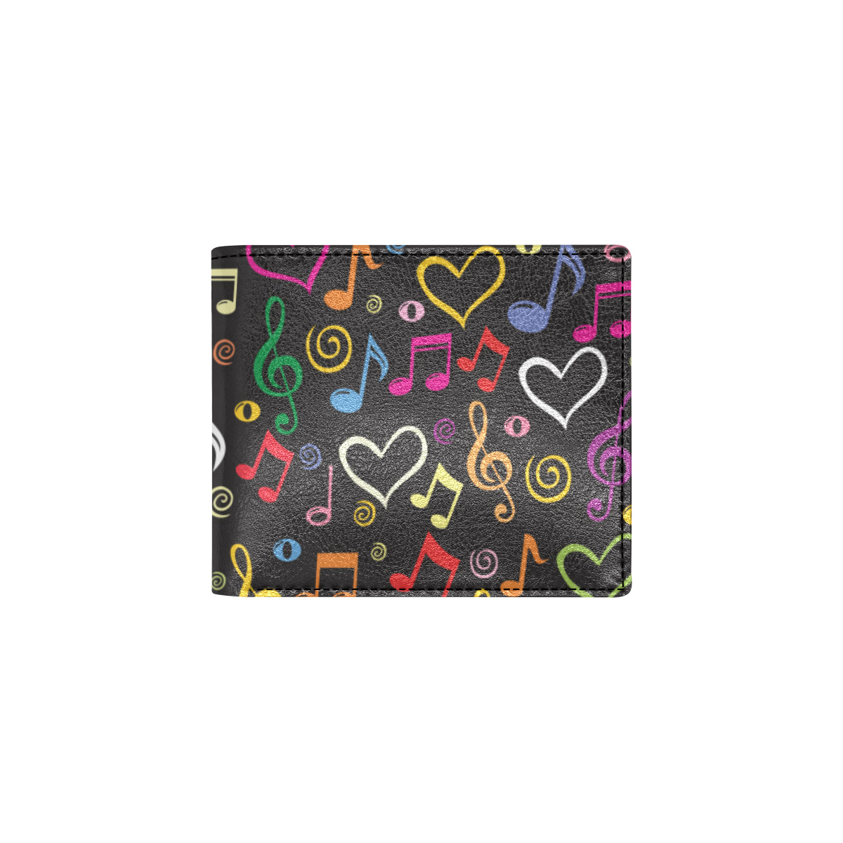 Music note Pattern Print Design A01 Men's ID Card Wallet