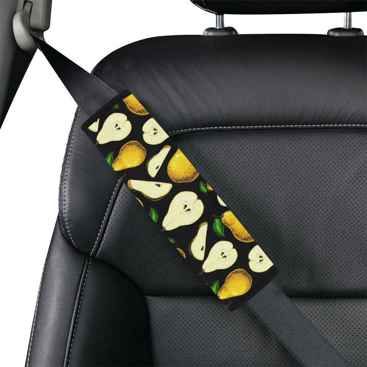 Pear Pattern Print Design PE01 Car Seat Belt Cover