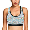 Apple blossom Pattern Print Design AB06 Sports Bra