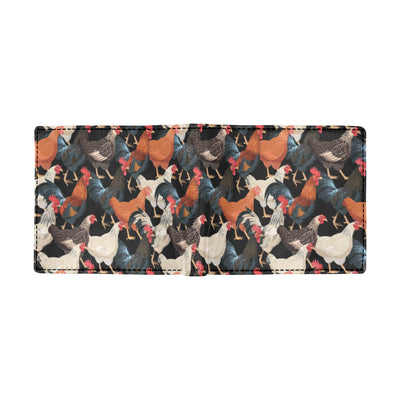 Chicken Print Pattern Men's ID Card Wallet