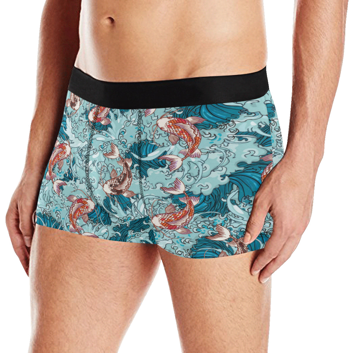 KOI Fish Pattern Print Design 05 Men's Boxer Briefs