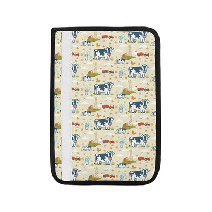 Cow Farm Design Print Car Seat Belt Cover