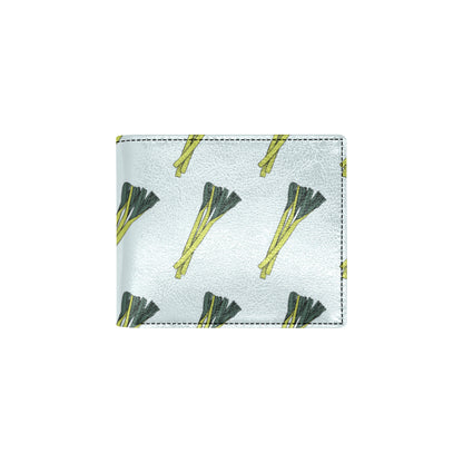 Leek Pattern Print Design 03 Men's ID Card Wallet