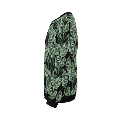 Palm Leaves Pattern Print Design PL09 Men Long Sleeve Sweatshirt