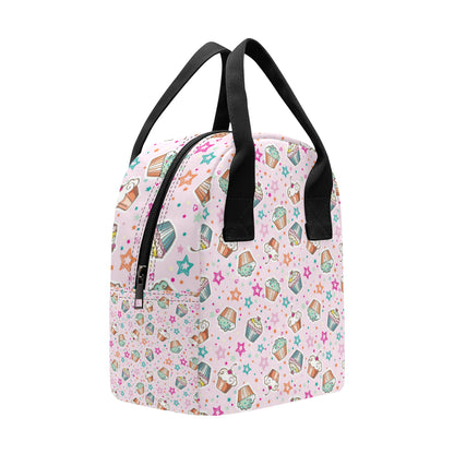 Cupcake Pattern Print Design CP03 Insulated Lunch Bag