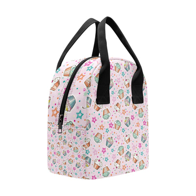 Cupcake Pattern Print Design CP03 Insulated Lunch Bag