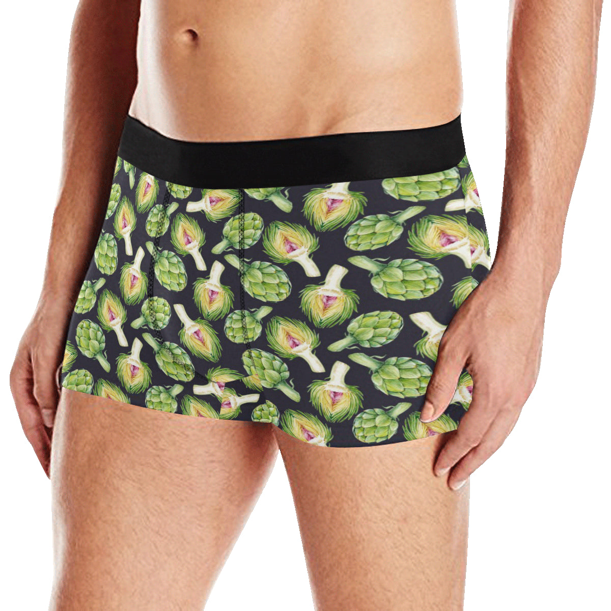 Artichoke Pattern Print Design 01 Men's Boxer Briefs