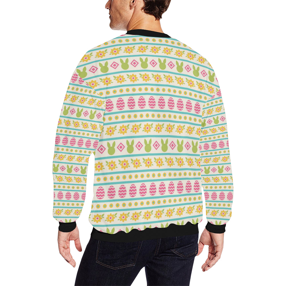 Easter Eggs Pattern Print Design RB016 Men Long Sleeve Sweatshirt