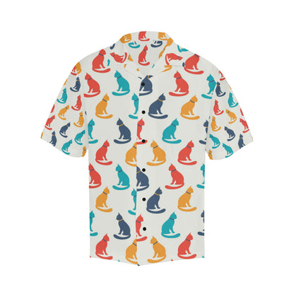 Cat Pattern Print Design 03 Men's Hawaiian Shirt
