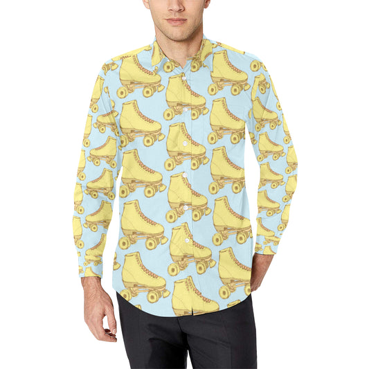 Roller skate Pattern Print Design A03 Men's Long Sleeve Shirt