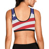 American flag Print Sports Bra