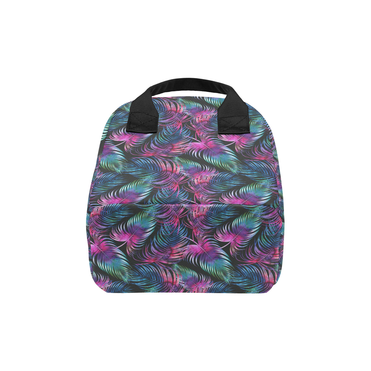 Palm Leaves Pattern Print Design PL010 Insulated Lunch Bag