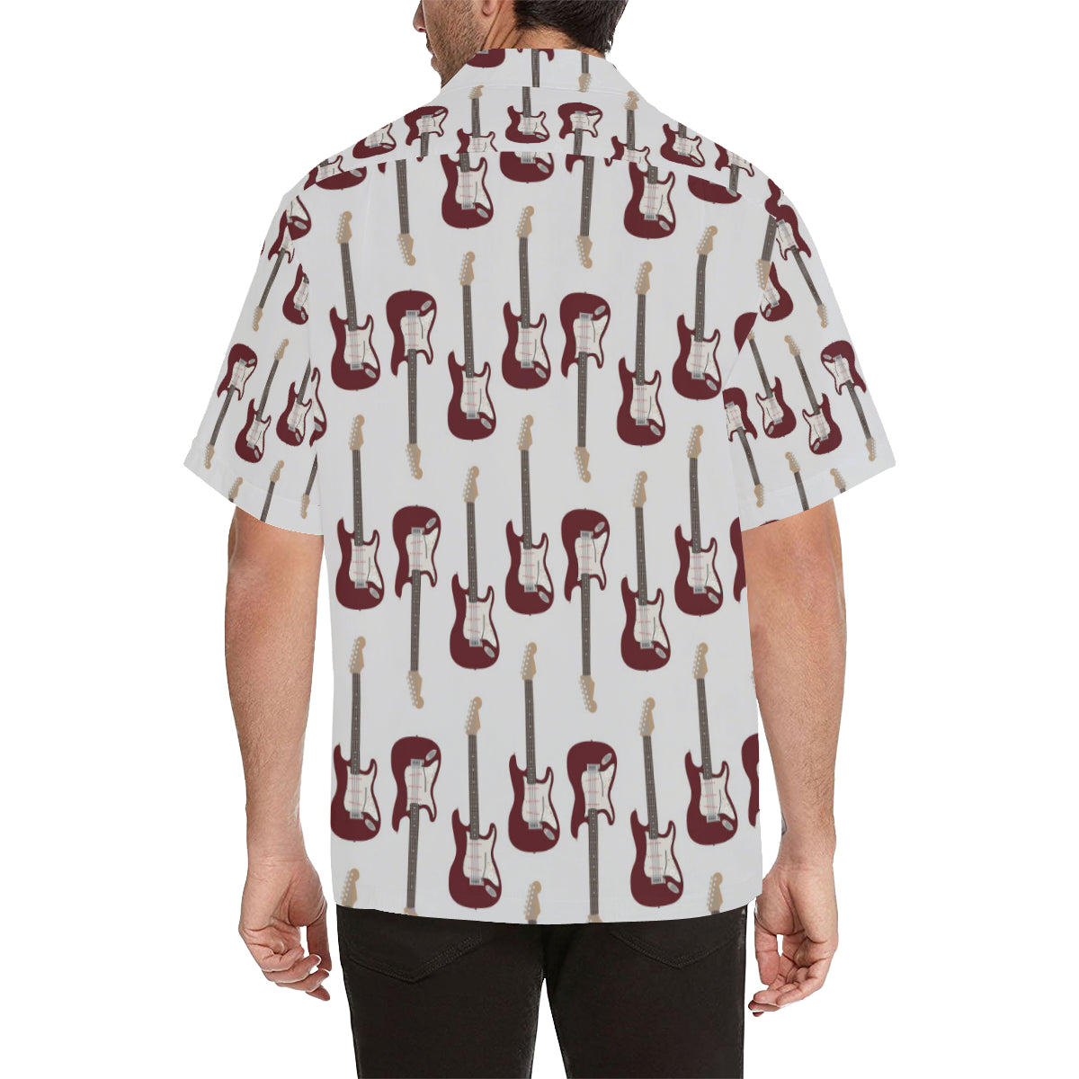 Bass Guitar Pattern Print Design 03 Men's Hawaiian Shirt