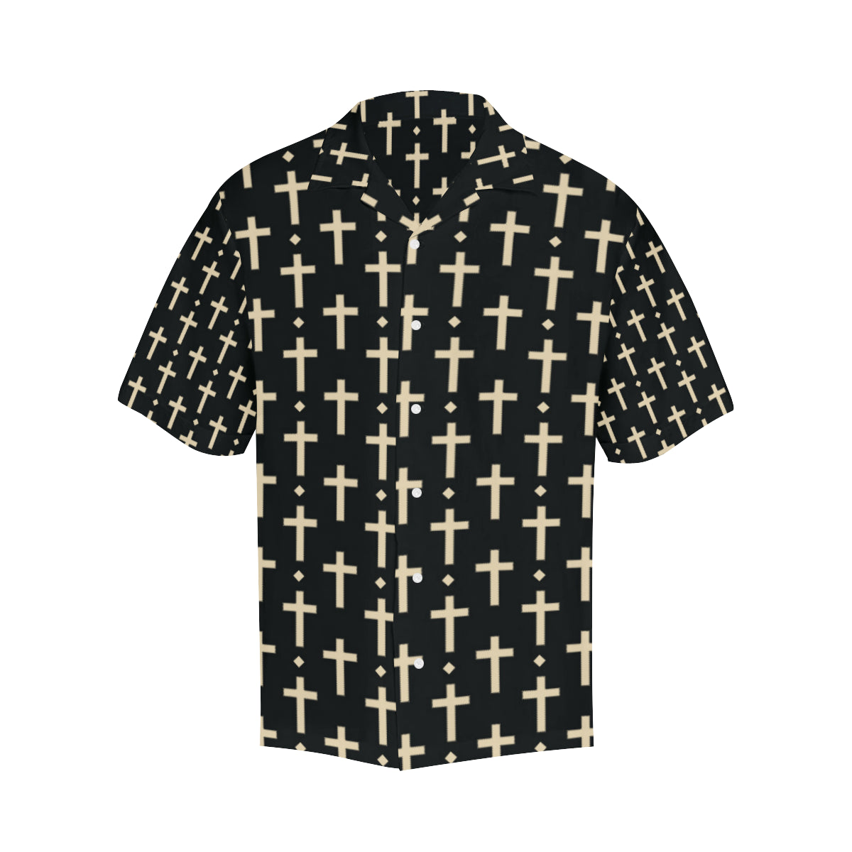 Cross Pattern Print Design 03 Men's Hawaiian Shirt