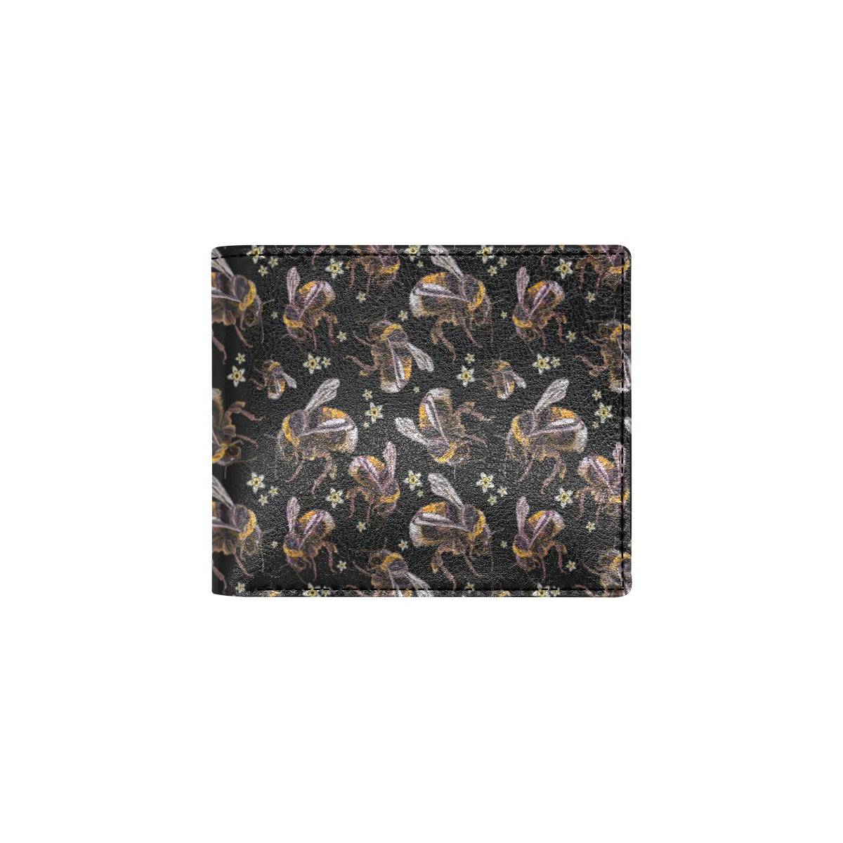 Bee Pattern Print Design 04 Men's ID Card Wallet