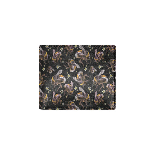 Bee Pattern Print Design 04 Men's ID Card Wallet