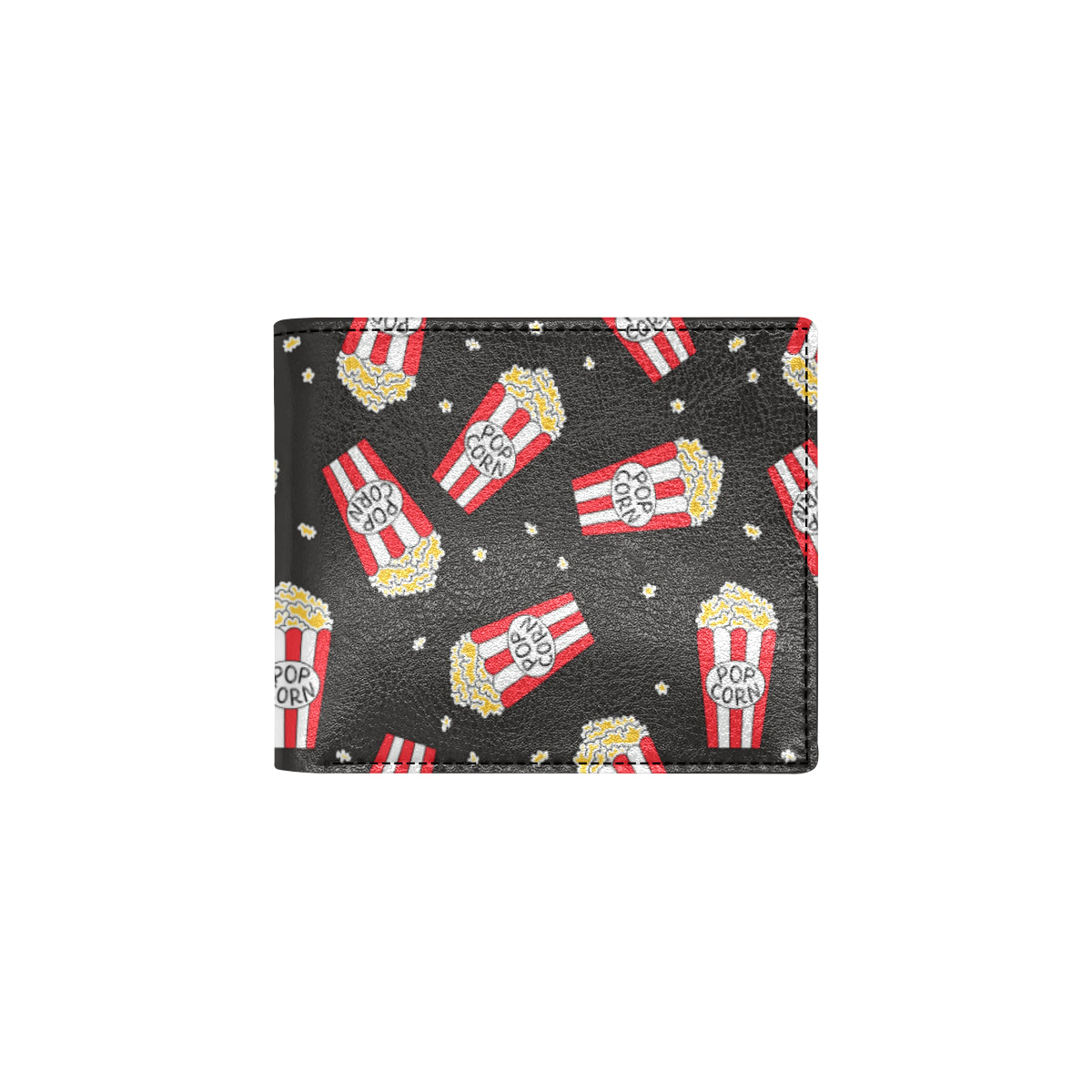 Popcorn Pattern Print Design A01 Men's ID Card Wallet